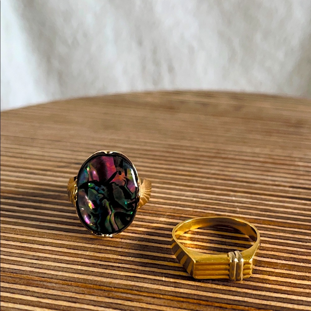Stone & Gold Plated Rings ✨ - Picture 3 of 4